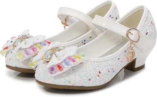 Miniatura 4 de Cadidi Dinos Zapatos de vestir para niñas, zapatos de fiesta de boda, zapatos de tacón Mary Jane Princesa (bebéniño pequeñoniño grande)