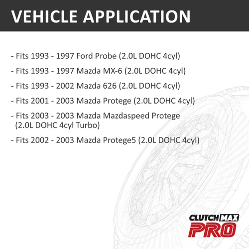 Miniatura 2 de PRO - Kit de embrague OEM resistente compatible con Ford Probe 1993-1997 Mazda 626 1993-1997 MX-6 2001-2003 Protege 2002 2003 Protege5 2.0L 4cyl