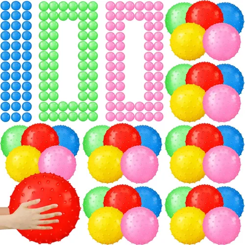 Miniatura 8 de Jerify Knobby Balls - Pelotas de rebote de 7 pulgadas, bolas grandes hinchables a granel, bolas sensoriales suaves para masaje, bolas de plástico