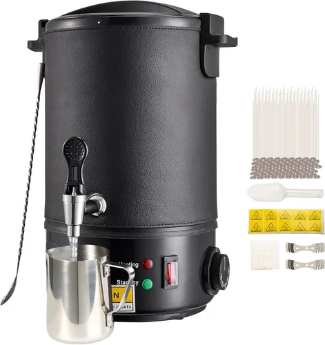 Miniatura 8 de VEVOR Derretidor de cera para hacer velas, olla de fusión eléctrica extra grande de 10 L, con boquilla fácil de verter y control de temperatura de 9