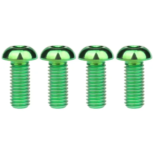 Miniatura 18 de Tornillos de cabeza de botón de titanio M8 15 20 25 30 1.378 in, paquete de 4 (M8x15mm, negro)