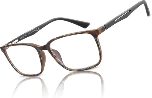 Miniatura 3 de BLUEMOKY Gafas de lectura de luz azul para hombres, lectores de marco cuadrado deportivo, gafas de computadora antirreflejos C01 Negro / Gris