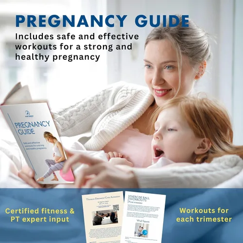 Miniatura 4 de ProBody Pilates Pregnancy Ball - Yoga Ball for Pregnancy with Book, Prenatal, Labor & Postnatal Maternity Exercise Aguamarina