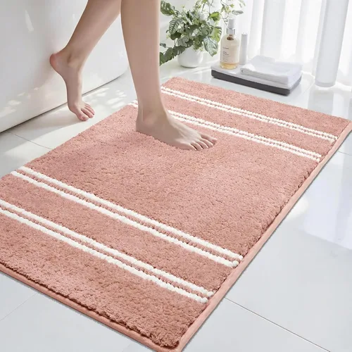 Miniatura 16 de Alfombras de baño antideslizantes, lavables, de 24 x 17 pulgadas, ultra suaves, súper absorbentes, para suelo de baño, alfombra de baño de chenilla