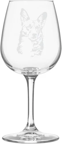 Miniatura 335 de Copa de vino de 12.75 onzas con diseño de perro grabado
