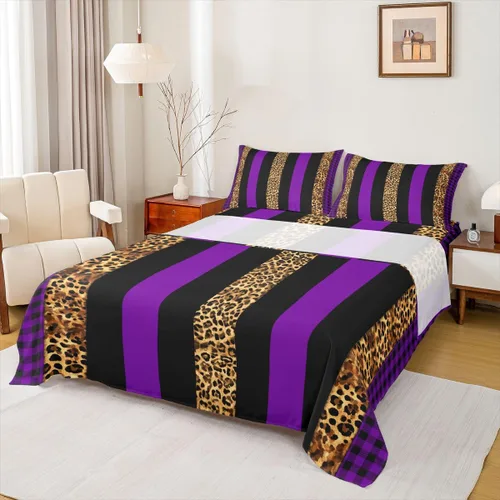 Miniatura 29 de Manfei Juego de sábanas de acuarela floral tamaño individual, juego de ropa de cama con flores botánicas, juego de sábanas de dibujos animados
