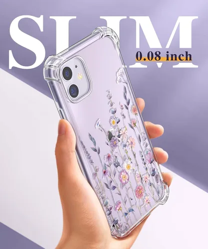 Miniatura 6 de GVIEWIN - Funda para iPhone 11 con protector de pantalla + protector de lente de cámara, cubierta protectora transparente suave de poliuretano