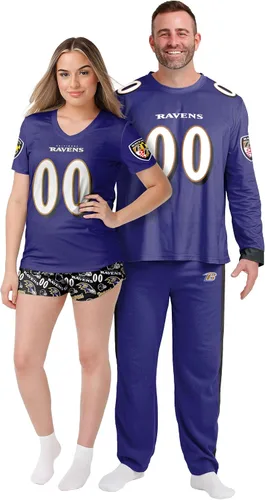 Miniatura 3 de FOCO NFL womens Nfl Team Logo Ladies Gameday Ready Jersey Pajama Set