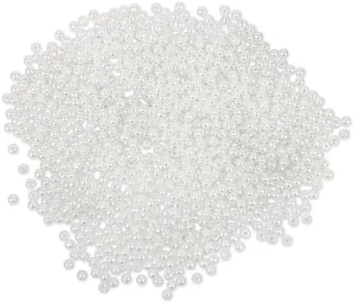 Miniatura 2 de Craft Medley 850 cuentas de perlas acrílicas, 0.118 in, blanco elegante