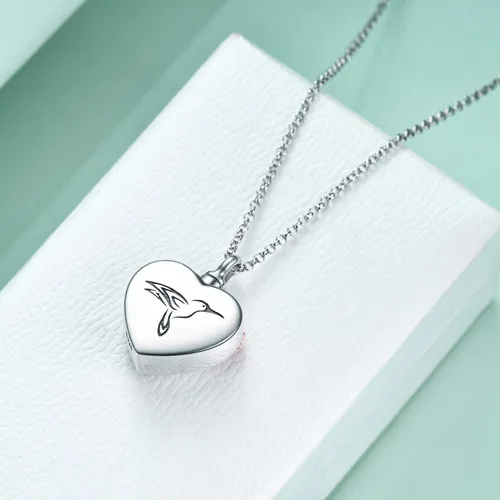 Miniatura 4 de YFN Collares de urna para cenizas, de plata de ley, alas de ángel de la guarda, collares de urna para cenizas, cremación de mascotas, joyería