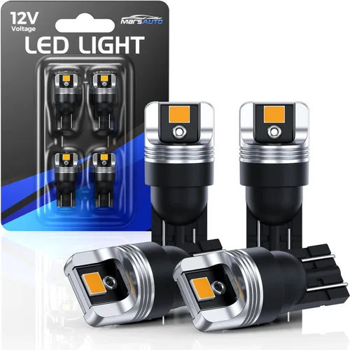 Miniatura 11 de Marsauto 194 Bombilla LED amarilla, 168 T10 2825 W5W 3525 Juego de chips brillante 9-36V Reemplazo de bombilla para luces de matrícula, luz