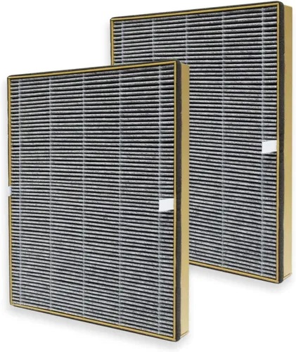 PUREBURG Filtro de repuesto compatible con purificadores de aire TaoTronics TT-AP002 y VAVA VA-EE008, paquete de 2, carbón activado HEPA 2 en 1