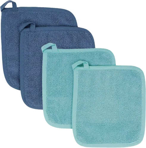 Miniatura 29 de RITZ Agarraderas para ollas y salvamanteles de rizo: Resistente al calor sin igual, duradero 100% algodón – Diseñado ergonómicamente para un agarre