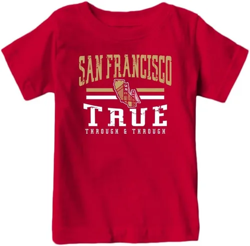 Camiseta de Equipo Estilo Vintage para Niños para Aficionados al Fútbol Americano San Francisco - Camiseta Cardinal