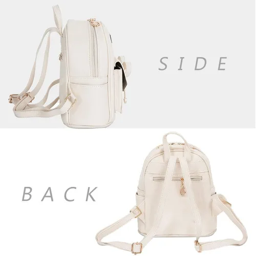 Miniatura 2 de Bonita mochila de piel con lazo para mujer