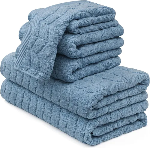 Miniatura 7 de Alusa Home Toallas de baño de lujo ultrasuaves y elegantes de 700 GSM, paquete de 2, extra grandes de 35 x 70 pulgadas, 100% algodón de fibra larga