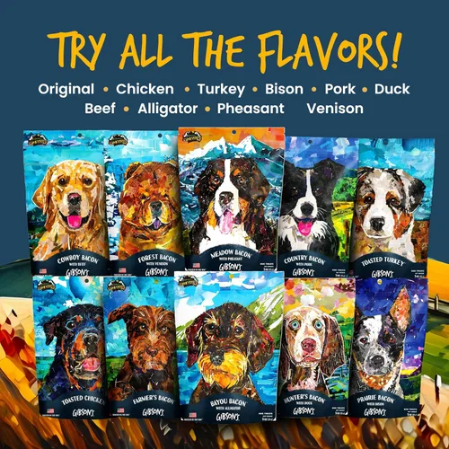 Miniatura 6 de Gibson's Bayou Bacon Golosinas suaves para perros, hechas con carne real, aromáticas y sin granos para entrenar y recompensar a perros de todas