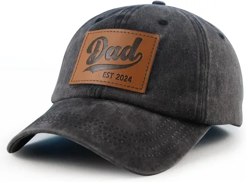 Miniatura 3 de Regalos para papá para hombres, Dad Est 2024 First Time Father Hat.3D bordado Adjustbale Daddy gorra de béisbol