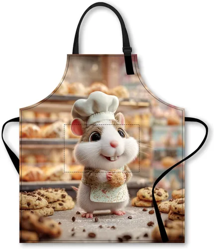 Miniatura 9 de Nuxovilar Bonito delantal de cocina, 26.77 x 30.7 pulgadas, esencial para cocina, hornear, reuniones festivas