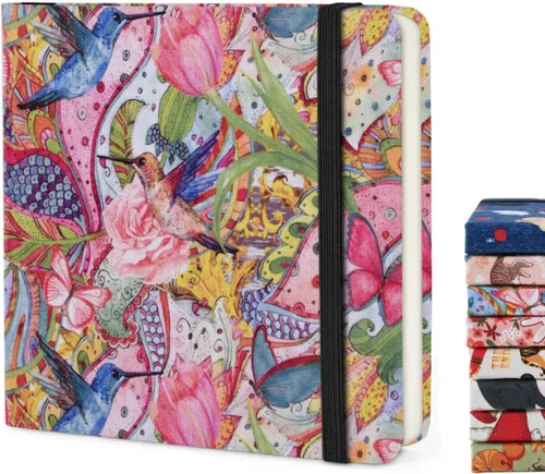 Miniatura 20 de Cuaderno de bocetos de arte mixto, 4 x 6 pulgadas, 100 hojas/200 páginas, 125 GSM, papel de dibujo beige sin ácidos, cuaderno de bocetos pequeño