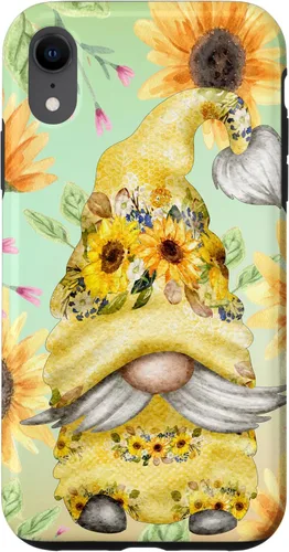 Miniatura 24 de iPhone 14 Pro Max Gnomo de girasol para jardín mamá hippies lindo patrón de verano caso