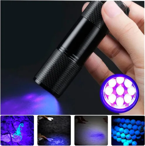 Miniatura 4 de HQRP Profesional 365 nM 9 LED Inspección de piedras preciosas y minerales, identificación, fluorescencia, linterna resplandor luz negra