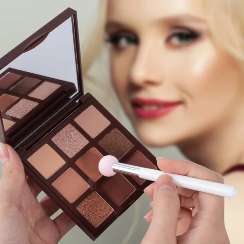 Miniatura 5 de PAGOW 6 aplicadores de maquillaje de esponja con asa, aplicadores de sombra de ojos de esponja, cepillo de esponja para sombra de ojos, brochas