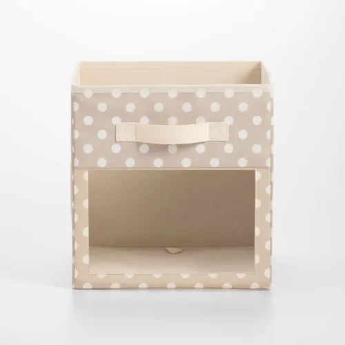 Miniatura 3 de mDesign Caja organizadora de tela para guardería/sala de juegos, organizador de armario, asa frontal/ventana para estanterías de muebles de cubo