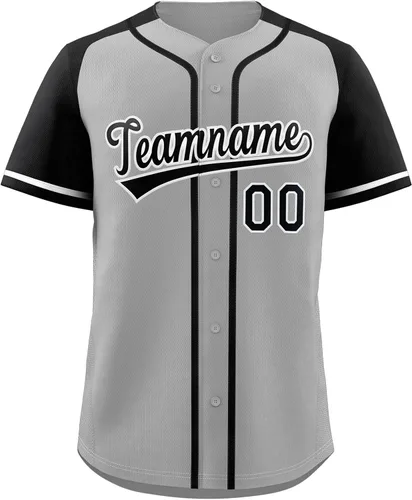 Miniatura 57 de Camisetas de béisbol personalizadas con botones de manga corta, número de nombre cosido personalizado / impreso para adultos y jóvenes