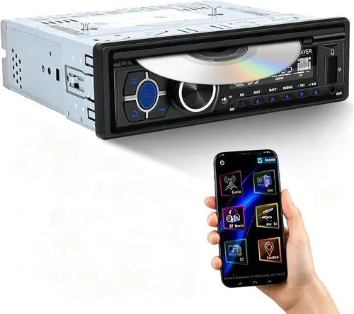 Miniatura 8 de SIXWIN Estéreo de Coche Single Din con Bluetooth 5.0 Llamadas Manos Libres Control de Voz Estéreo de Coche Radio FM de Coche Reproductor Mp3