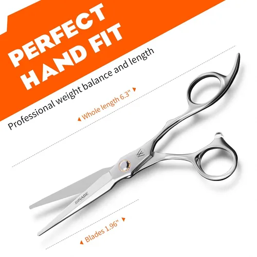 Miniatura 2 de Sirabe - Tijeras profesionales de alta gama de 16 cm para corte de pelo, con cuchillas ultra afiladas para un corte preciso - Tijeras de barbero