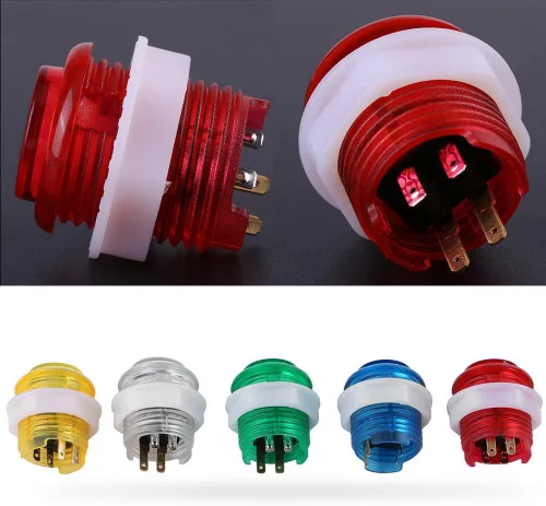 Miniatura 4 de Botón LED - 5PC/set LED iluminado botón con microinterruptor para piezas de juego Multicade opción de 5