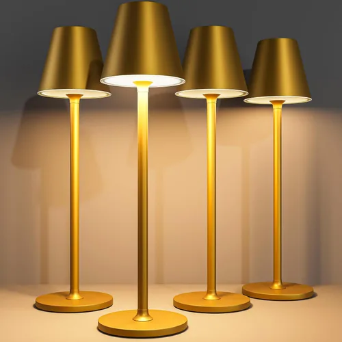 Miniatura 20 de Timjorman Lámpara de mesa LED inalámbrica, lámpara de escritorio con batería recargable de 4000 mAh, brillo de 3 niveles junto a la luz nocturna