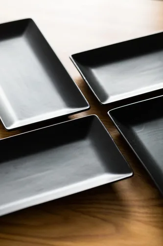 Miniatura 8 de LAUCHUH Bandejas para Servir, Bandeja de Porcelana de 10" Platos de Sushi Bandejas Rectangulares para Navidad, Acción de Gracias, Sushi, Pasteles