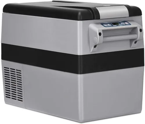 COSTWAY Refrigerador de automóvil, enfriador eléctrico de 44 cuartos de galón de 12 V/24 V con 3 niveles, pantalla LCD, diseño a prueba de golpes,