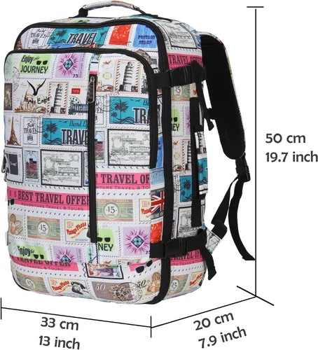 Miniatura 6 de Hynes Eagle Bolsa de mano de 38 L aprobado para vuelos bolsa de fin de semana
