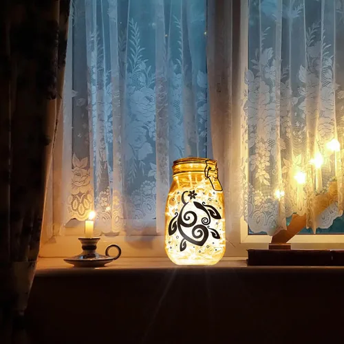 Miniatura 5 de CREATCABIN 24 piezas de siluetas de verano, decoración de tarros de albañil, animales marinos, tortuga, farol, recortes láser, adornos de plástico