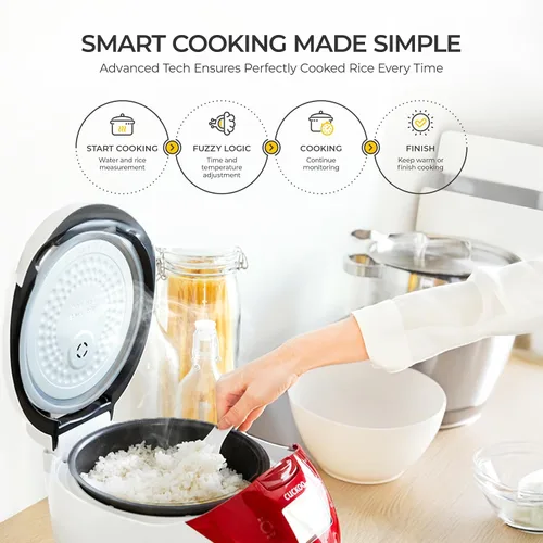 Miniatura 4 de CUCKOO Arrocera Micom de 6 tazas (sin cocinar) / 12 tazas (cocidas), arrocera con lógica difusa con temporizador de retardo y ajuste