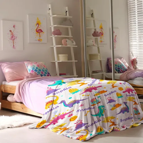 Miniatura 73 de Artsadd Manta de bebé personalizada para niños y niñas con nombre, manta personalizada con nombre de bebé con patrón de unicornio, manta