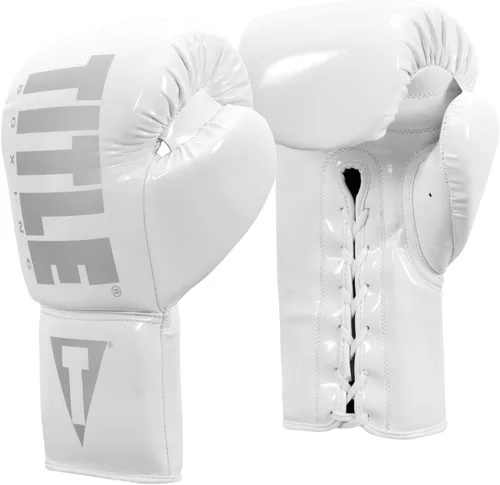 Miniatura 2 de TITLE Boxing Inferno Intensity Guantes de Entrenamiento con Cordones - MMA, Kickboxing, Saco de Boxeo, Sparring - 14, 16, 18 oz Blanco