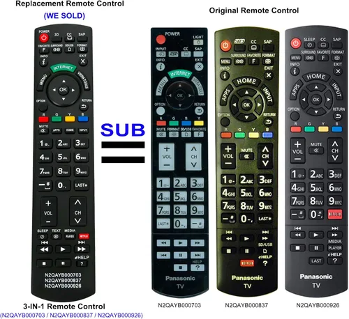 Miniatura 2 de Nuevo N2QAYB000703 Control remoto para Panasonic Viera TV TC-L42ET5 TC-L47ET5 TC-L55ET5 TC-P55VT50 TC-P65VT50 TC-L47DT50 TC-L47WT50 TC-L55WT50