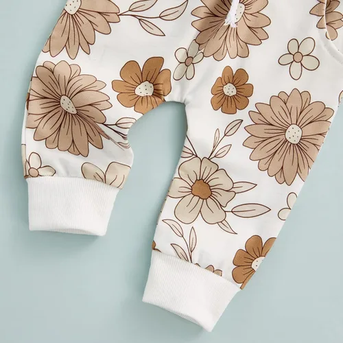 Miniatura 60 de Mandizy Conjunto de ropa de bebé niña otoño 3 6 9 12 18 24 meses sudadera de manga larga y pantalones con estampado floral y diadema