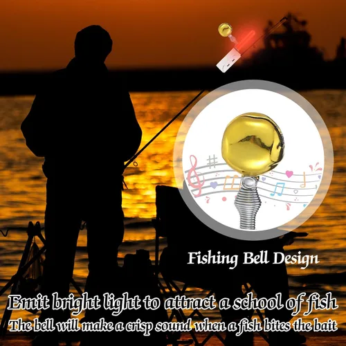 Miniatura 5 de Retisee 9 Piezas de 2.5 Pulgadas de Palos Luminosos para Pesca LED, Luz para Caña de Pesca Nocturna, Alarma Luminosa de Picada de Pesca Nocturna