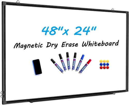 Miniatura 15 de H-Qprobd Pizarra blanca de 96 x 48 pulgadas para pared, pizarra magnética grande de borrado en seco de grado comercial con todos los kits, pizarra