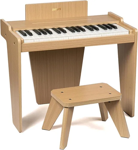 Miniatura 10 de Teclado de piano para niños ZIPPY, piano digital de 37 teclas para niños, juguete de instrumento musical educativo, piano de madera para niñas