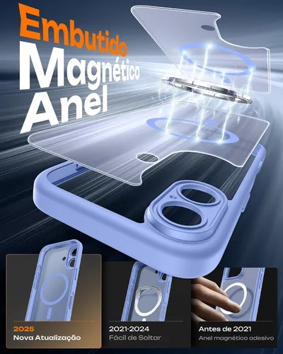 Miniatura 937 de TOCOL Funda para iPhone 11, compatible con Magsafe, protección completa de cámara, imanes integrados, protección contra caídas, funda translúcida
