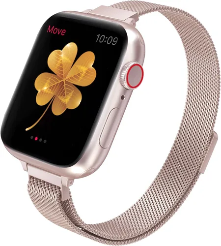 Miniatura 11 de Correa de repuesto CTYBB para Apple Watch Series SE 7, 6, 5, 4, 3, 2, 1, medidas 1.49, 1.57, 1.61, 1.65, 1.73 y 1.77 pulgadas, acero inoxidable