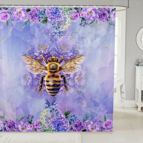Miniatura 30 de Castle Fairy Cortinas de ducha con hojas de ginkgo, cortina de baño botánica de naturaleza verde, tela de plantas de acuarela, juego de decoración