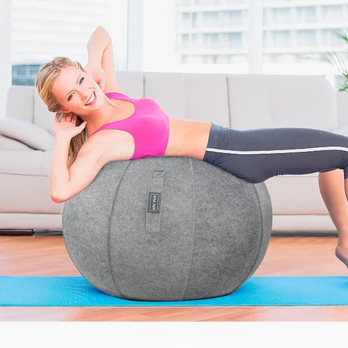 Miniatura 8 de ANC POP Pelota de yoga, silla antideslizante de estabilidad, pelota de gimnasio grande de 25 pulgadas para fitness, equilibrio y entrenamiento