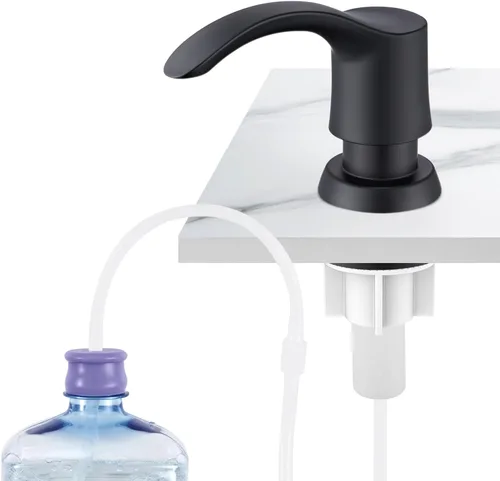 Miniatura 13 de Dispensador de Jabón para Fregadero de Cocina GAGALIFE con Botella Grande (Níquel Cepillado), Dispensador de Jabón Integrado para Fregadero